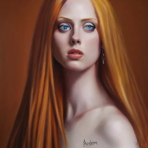 Image similar to ultra realistic portrait painting of deborah ann woll, art by stanley artgerm, 4 k, ultra realistic, highly detailed, epic lighting