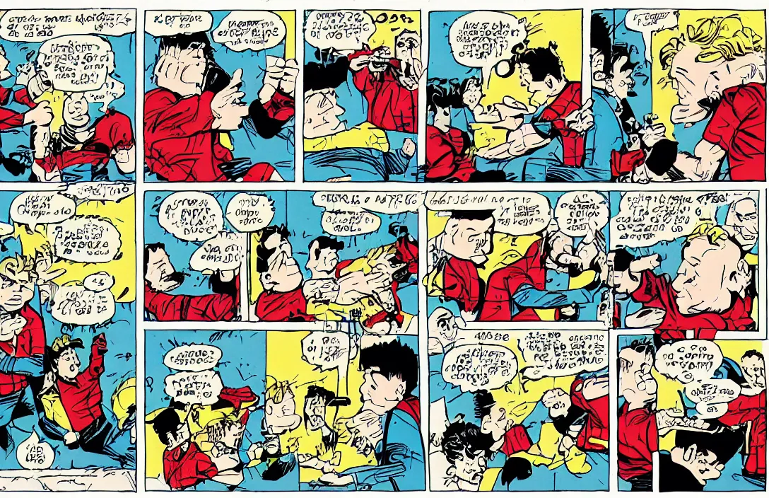 Prompt: the boys comic strip