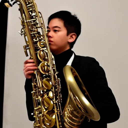 Image similar to baritone saxophone full shot