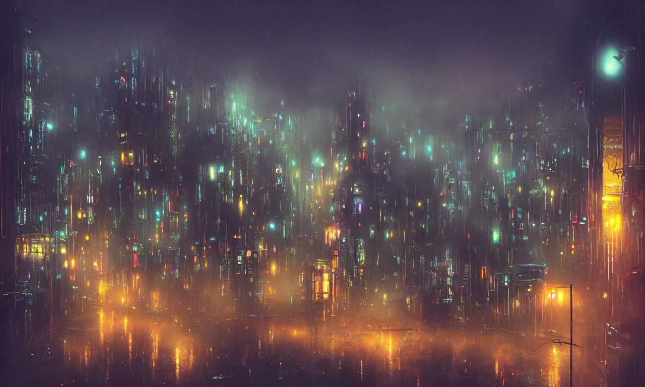 Image similar to low angle colorful photograph of a futuristic city, science fiction, night lights, beautifully lit buildings, mystic hues, distant, sharp focus, volumetric lights, digital art, RTX, hyperrealistic, cinematic, acid pixie, by lee madgwick