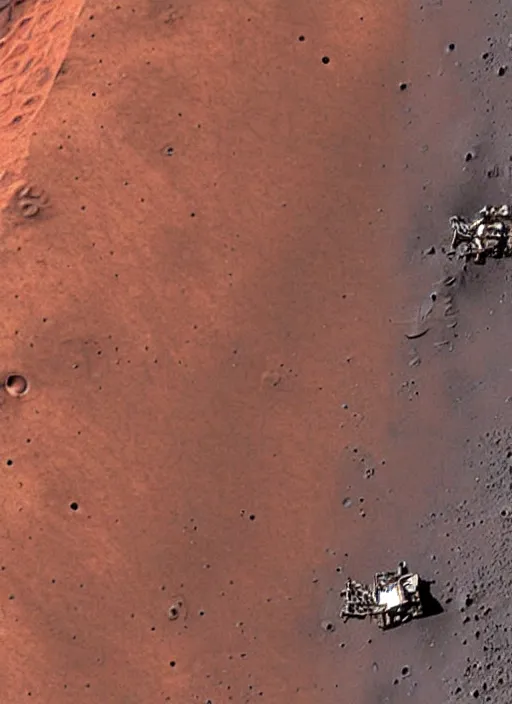 Image similar to train derailment on mars