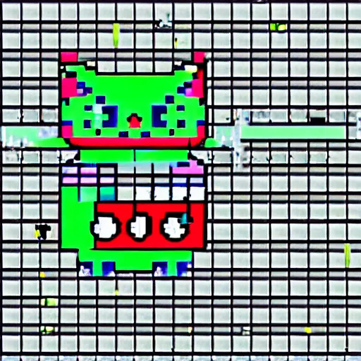 Prompt: cat in gameboy art style