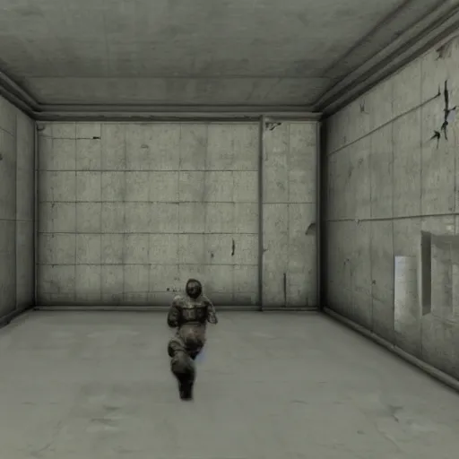 Image similar to monolith in abandoned big room stalker game 2007