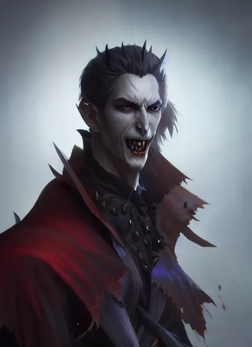 Prompt: character concept art of a vampire warrior, key visual, realistic shaded perfect face, fine details by stanley artgerm lau, wlop, rossdraws, james jean, andrei riabovitchev, marc simonetti, and sakimichan, trending on artstation