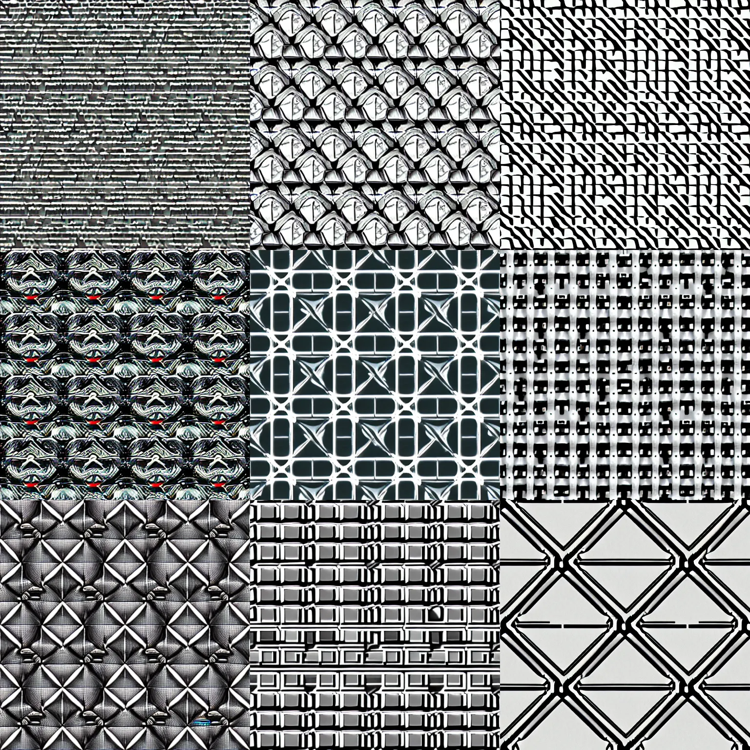 Prompt: seamless texture, minimal, robots, by Mc Escher