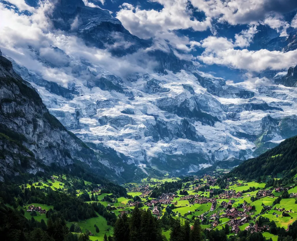 Prompt: Amazing Switzerland Landscape that are out of this world 8k