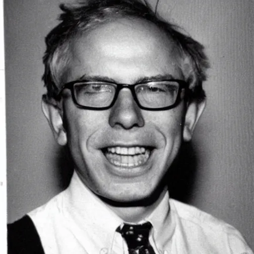 Prompt: Bernie Sanders when he was a teen