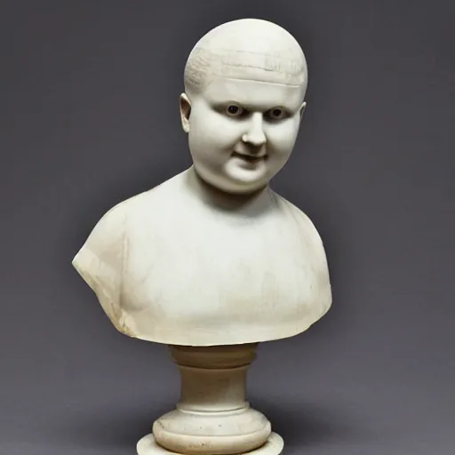 Image similar to 18th century historical marble sculpture of Bobby Hill,