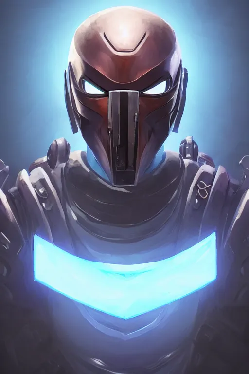 Image similar to epic mask helmet robot ninja portrait stylized as fornite style game design fanart by concept artist gervasio canda, behance hd by jesper ejsing, by rhads, makoto shinkai and lois van baarle, ilya kuvshinov, rossdraws global illumination radiating a glowing aura global illumination ray tracing hdr render in unreal engine 5