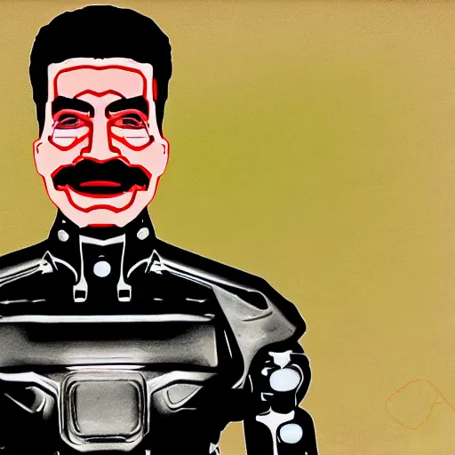 Prompt: cybernetic cyborg Stalin, digital art