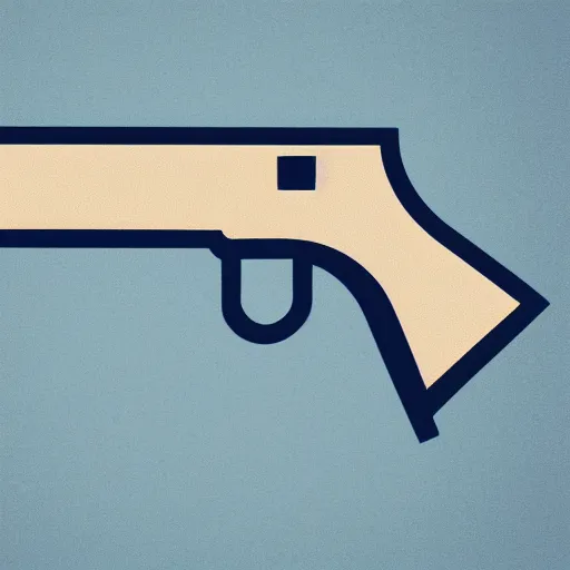 Image similar to a cute chubby gun stylized digital art, minimalistic, blue scheme, mobile game, arstation