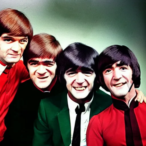 Prompt: The Monkees as The Beatles, album cover,