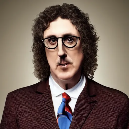 Prompt: weird al as the president of the united states, photograph