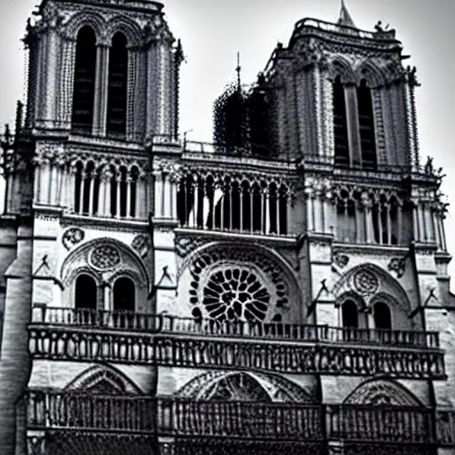 Image similar to notre dame by giger