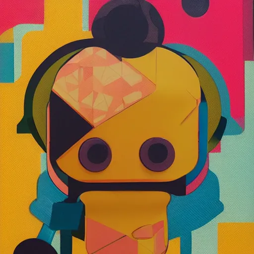 Image similar to Kidrobot Munny profile picture by Sachin Teng, asymmetrical, Organic Painting , Matte Painting, geometric shapes, hard edges, graffiti, street art:2 by Sachin Teng:4