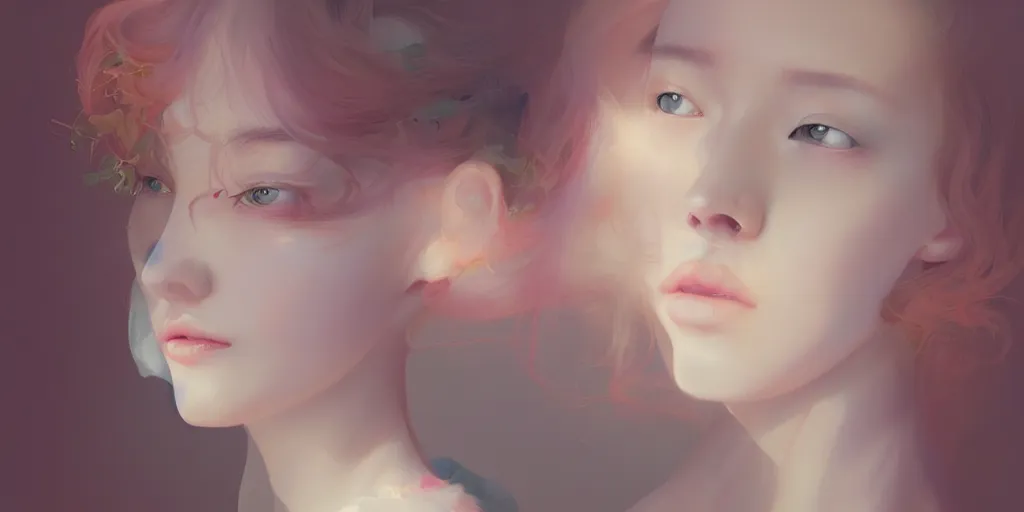 Prompt: breathtaking delicate detailed concept art painting beauty faces with sunny day inside, by hsiao - ron cheng, bizarre compositions, exquisite detail, pastel colors, 8 k