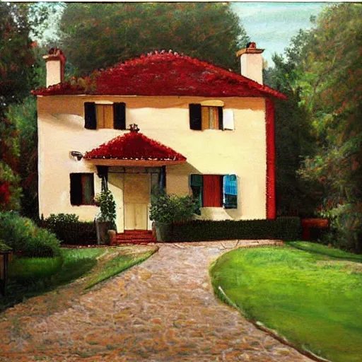 Prompt: nice comfy house painted by italian painter