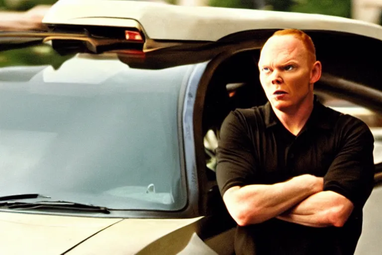 Prompt: a film still of Bill burr in 2 fast 2 furious, high quality