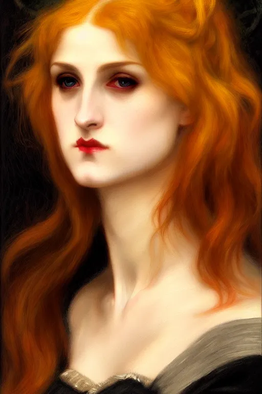 Prompt: victorian vampire blonde, painting by rossetti bouguereau, detailed art, artstation