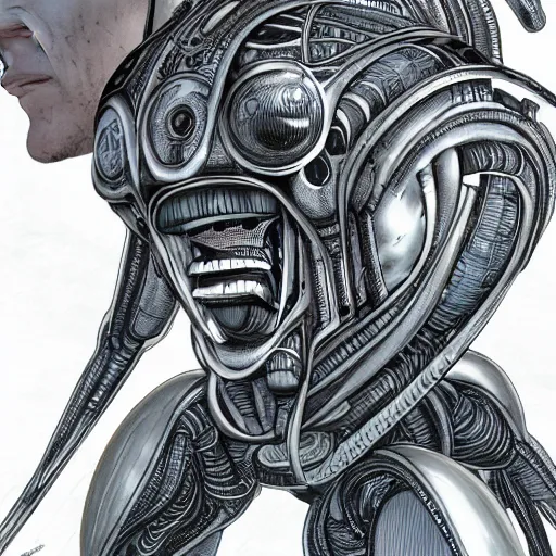 Prompt: A Hyper-Detailed Alien, Future Tech :: Camera Full Shot :: Art by Yongjae Choi ::