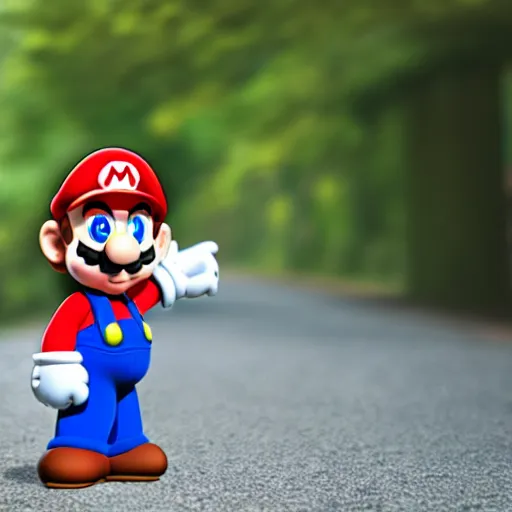 Image similar to mario in real life, photography