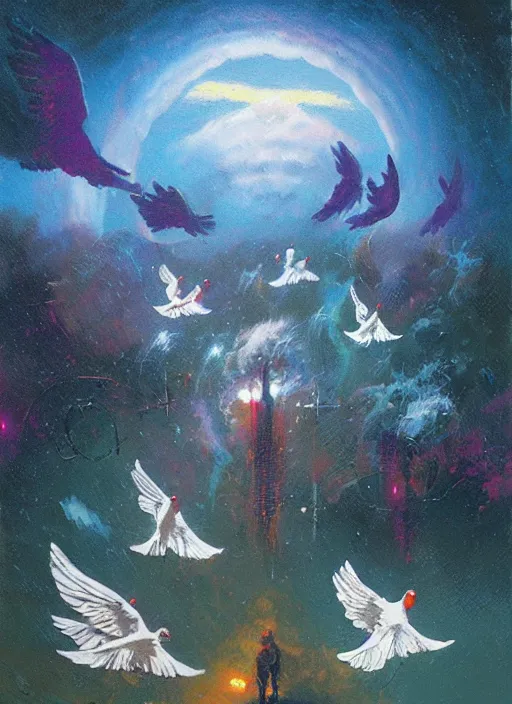 Prompt: freedom doves by paul lehr