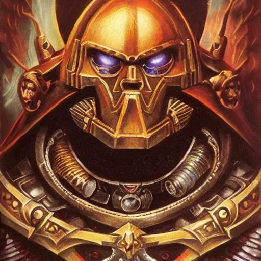 Image similar to portrait of emperor of mankind, warhammer 4 0 k