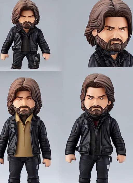 Prompt: kurt russell, a nendoroid of kurt russell figurine, arctic parka, flame thrower, john carpenters the thing, realistic face, detailed product photo