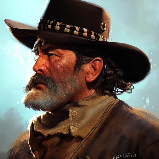 Image similar to old west outlaw, sharp focus, intricate, elegant, digital painting, artstation, matte, highly detailed, concept art, illustration, volumetric lighting, bokeh light, art by greg olsen and liz lemon swindle