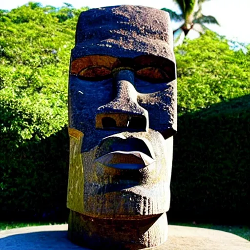 Image similar to Easter island head statue of Shaquille O'Neal