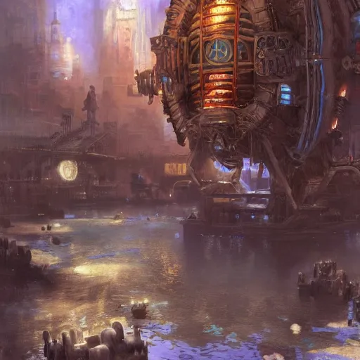 Prompt: underwater city, bioshock, highly detailed painting by gaston bussiere, craig mullins, j. c. leyendecker 8 k