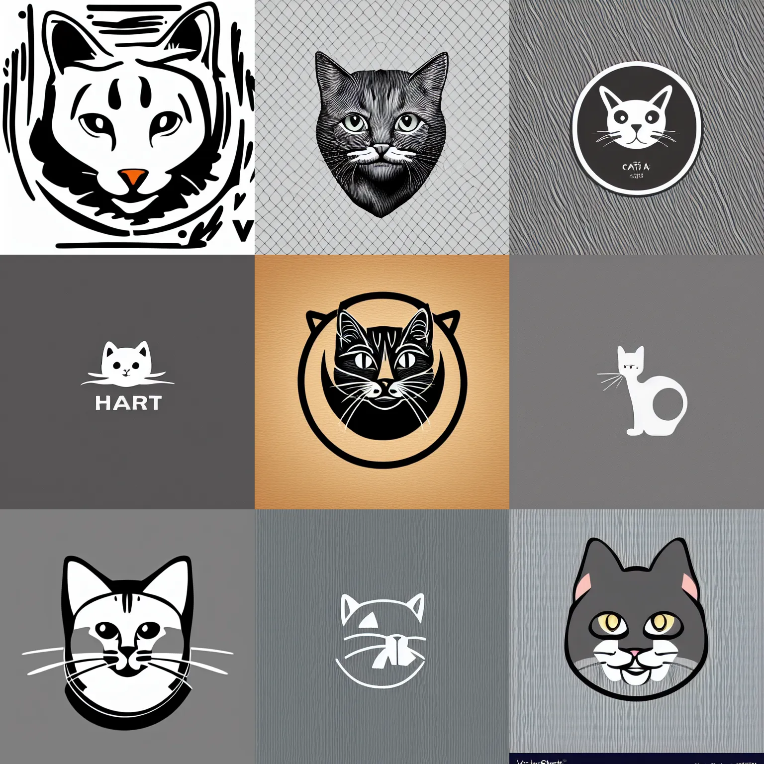Prompt: logo for a cat. clean lines, minimalist, vector art