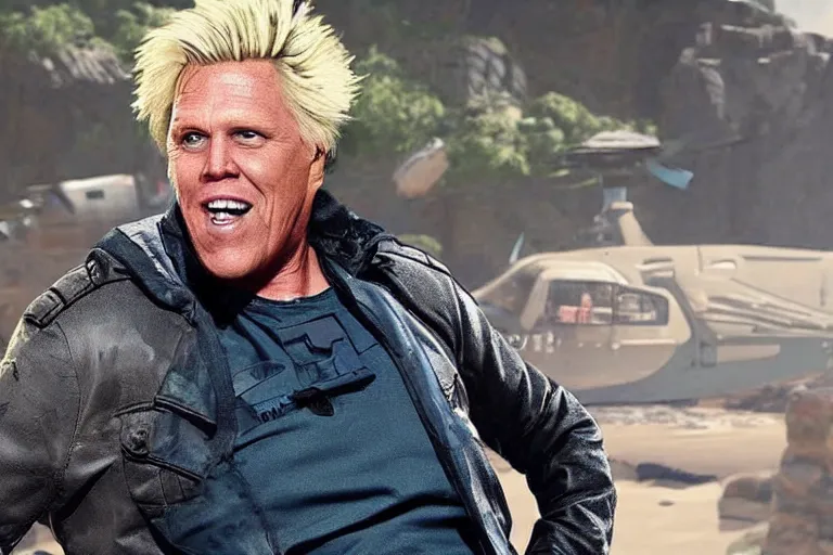 Image similar to gary busey in apex legends