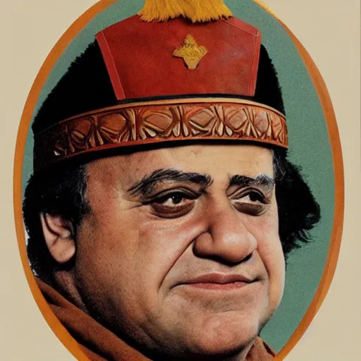 Prompt: portrait of Danny DeVito as a Roman centurion