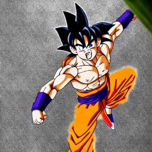 Image similar to goku in a bikini