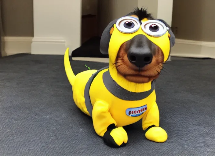 Image similar to Dachshund as a minion