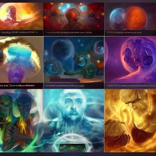 Image similar to god creating the multivers, highly spiritual, trending on artstation