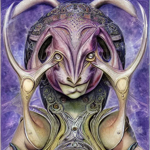 Image similar to detailed and sharp taurus artwork, mystic style, detailed, 8 k, detailed, symmetrical, by brian froud