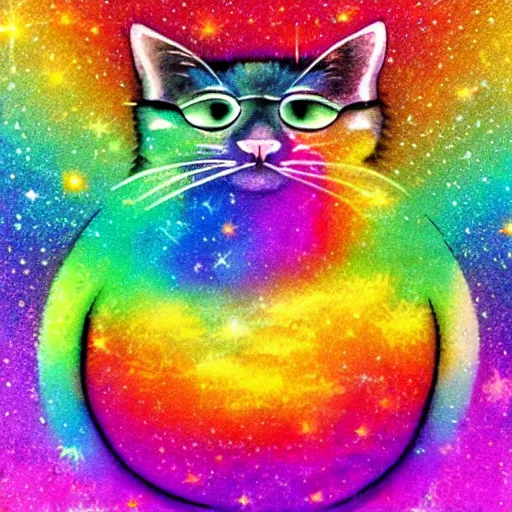 Prompt: rainbow cosmic cat