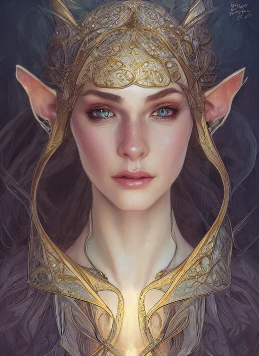 up close portrait of a beautiful elf, d & d, face, | Stable Diffusion ...