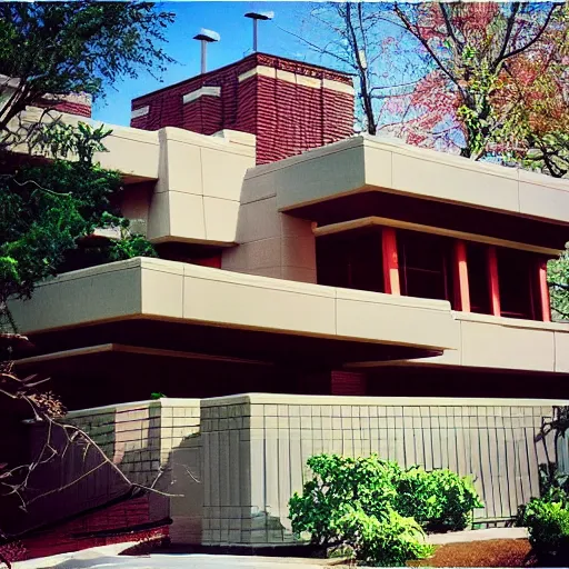 Image similar to “ frank lloyd wright neighborhood tiny wings ”