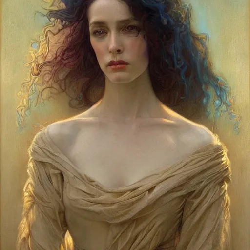 Image similar to a painting in the style of donato giancola, and in the style of tom bagshaw, and in the style of charles dulac. smooth, sharp focus, semi - realism.