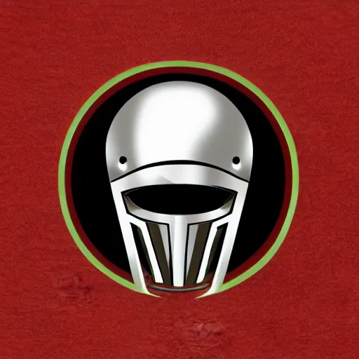 Image similar to sparta helmet with a wreath circular logo