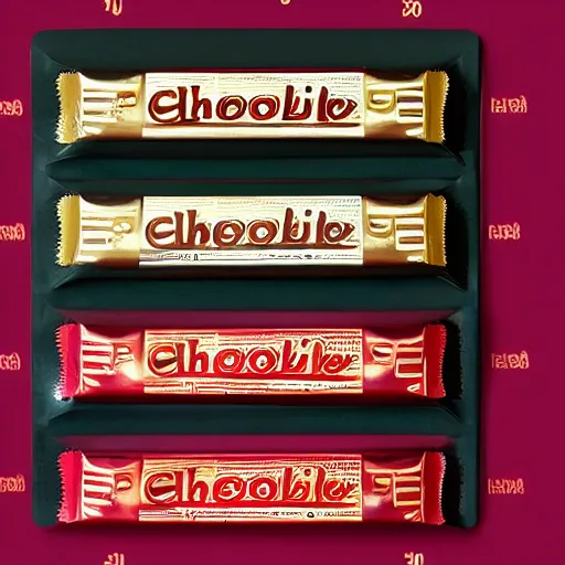 Image similar to chocolate candy bar packaging, 7 0 s style, very appealing, marketing photo