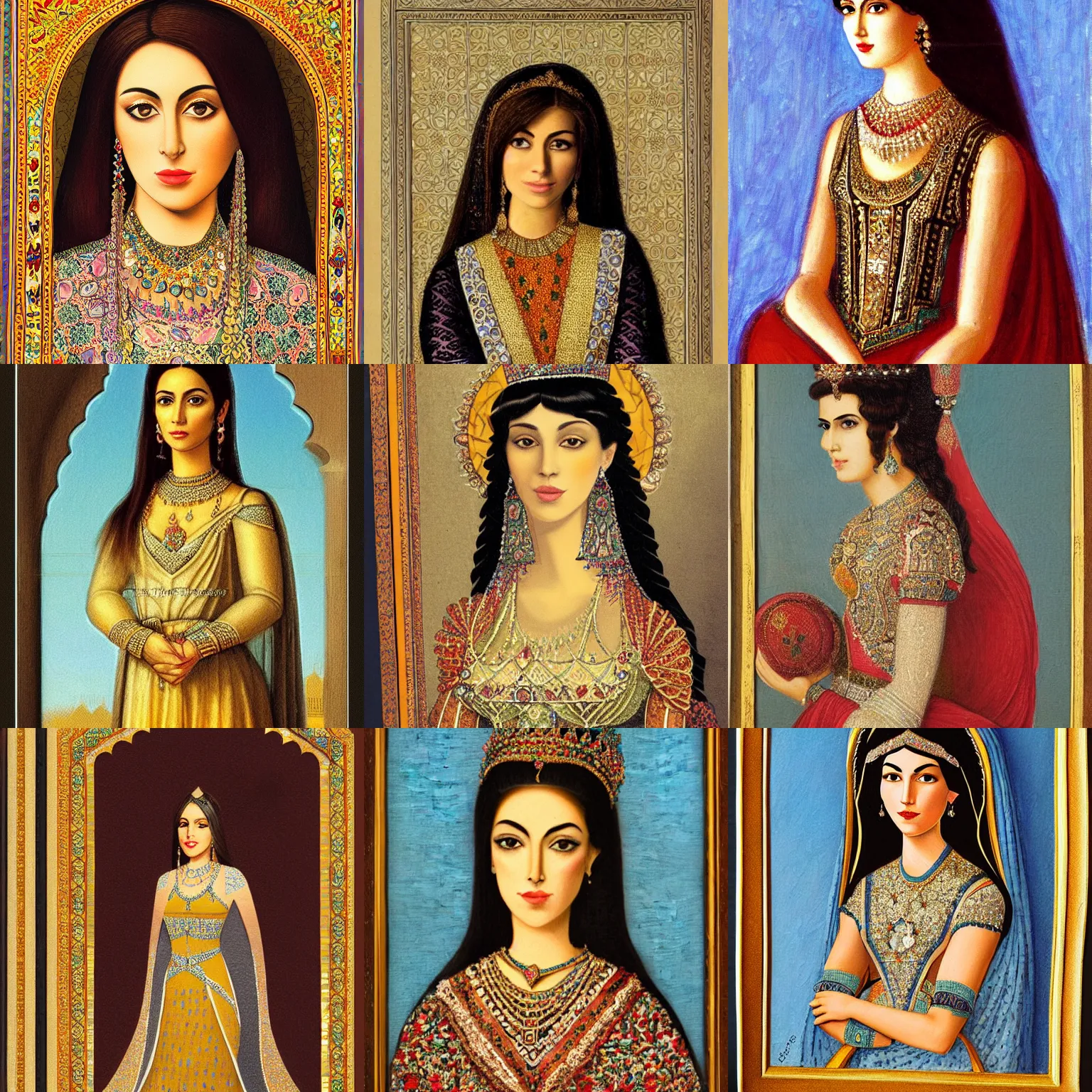 Prompt: Portrait of a Persian Princess who is an architect, beautiful princess