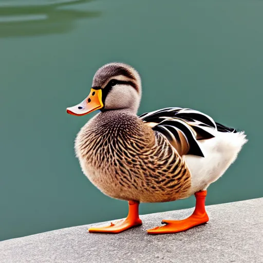 Image similar to a duck in a business suit
