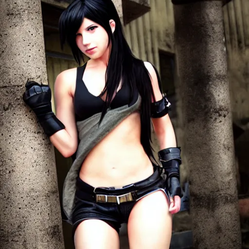 Prompt: tifa lockhart by mingchen shen