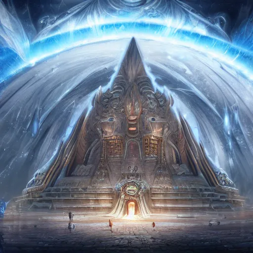 Prompt: a cosmic temple, epic fantasy art, cosmic atmosphere, futuristic, cosmic architecture, high definiton, high detail, photo - realistic, ultra realistic, hyper realistic, trending on artstation, deviantart, ultra hd, 4 k uhd,