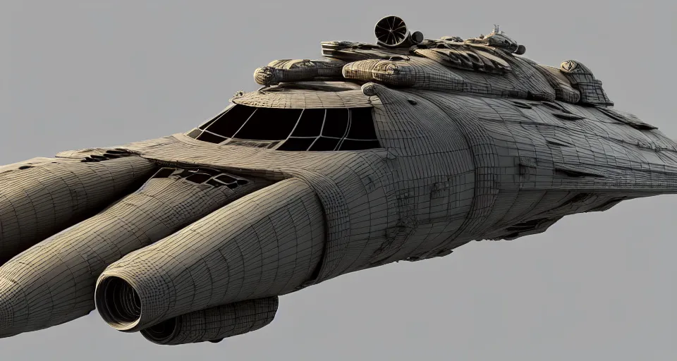 Image similar to highly detailed cinematic scifi render of 3 d sculpt of fury road spaceship, guardians of the galaxy, star wars