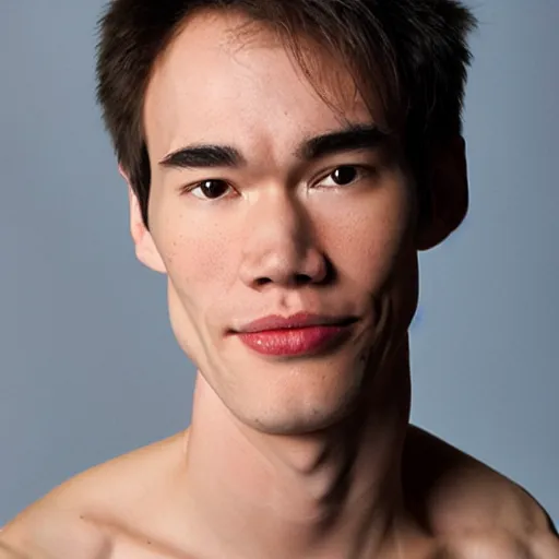 Image similar to jacob collier muscular oily